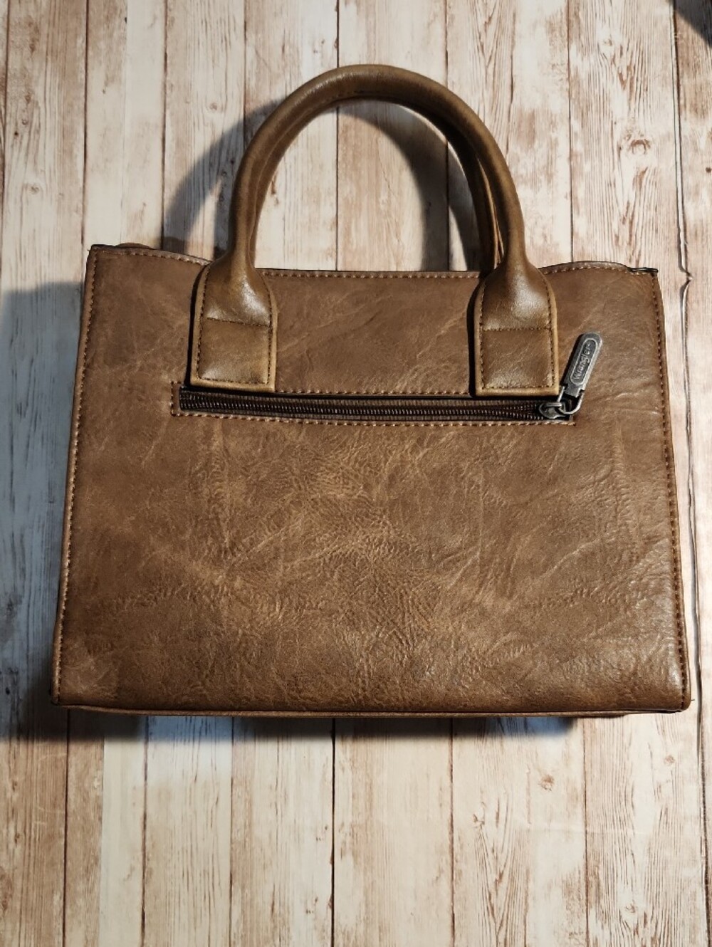 Wrangler Taupe Brown Braided-Accent Tote - Picture 2 of 7